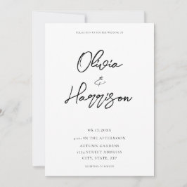 Elegant Modern allt i en budget Bröllop Inbjudningar