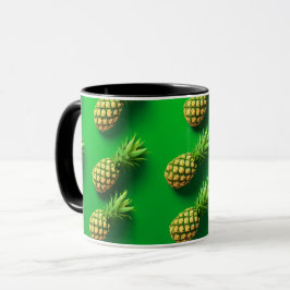 Elegant modern ananas tropisk fruktmönster mugg