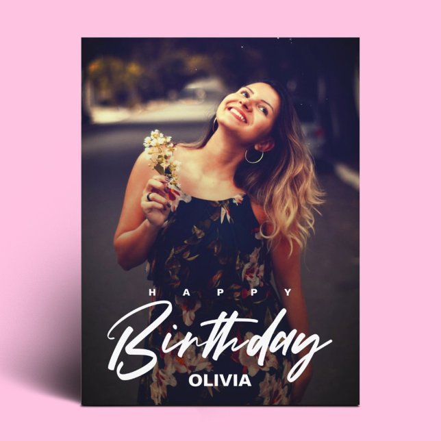 Elegant Modern annonsfoto Grattis på födelsedagen Vykort (Skapare uppladdad)