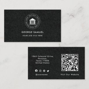 Elegant Modern Anpassad Logotyp Minimalistisk Enke Visitkort