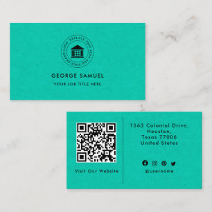 Elegant Modern Anpassad Logotyp Minimalistisk Enke Visitkort