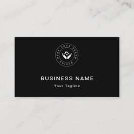 Elegant Modern Anpassad Logotyp Minimalistisk Enke Visitkort