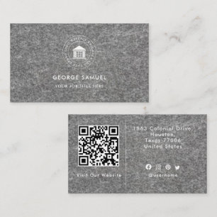 Elegant Modern Anpassad Logotyp Minimalistisk Enke Visitkort