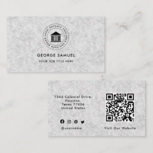 Elegant Modern Anpassad Logotyp Minimalistisk Enke Visitkort