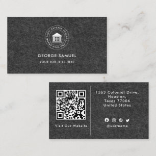 Elegant Modern Anpassad Logotyp Minimalistisk Enke Visitkort