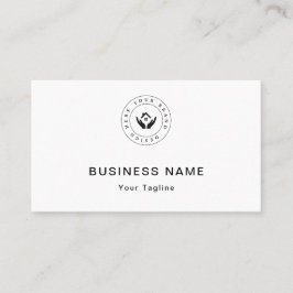 Elegant Modern Anpassad Logotyp Minimalistisk Enke Visitkort