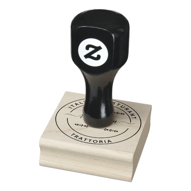 Elegant Modern Anpassad Rund  Stämpel (Stämpel)
