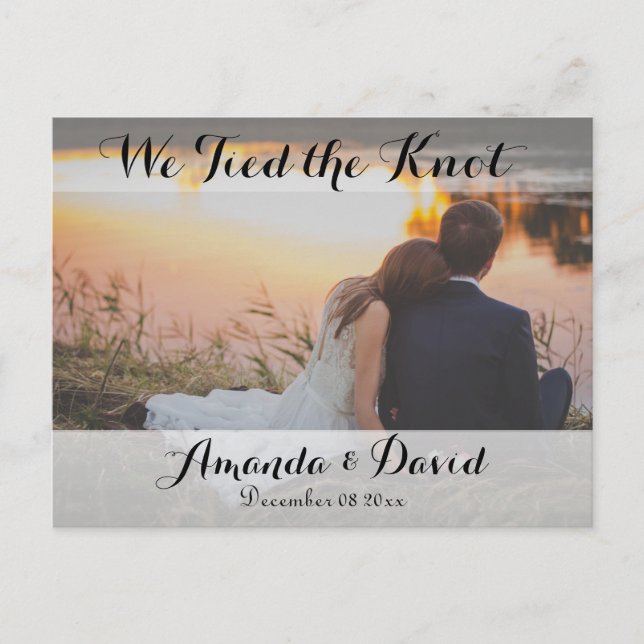 Elegant Modern Anpassningsbar - ändringsdatum för  Vykort (Framsida)