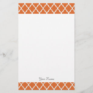 Elegant, modern anpassningsbar för quatrefoil oran brevpapper