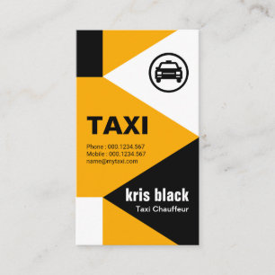 Elegant Modern Arrowhead Triangles Taxi Service Visitkort