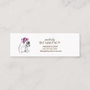 Elegant Modern Art Mini Standard Matte Card Visitkort