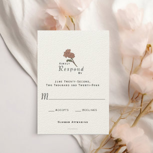 Elegant modern art nouveau floral formell bröllop OSA kort
