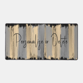 Elegant Modern Art Taupe Silver Grått Luxury Class