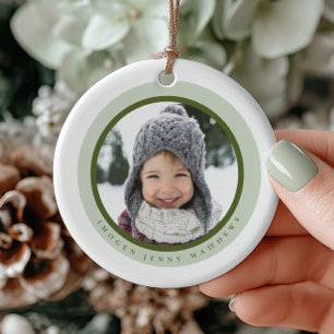 Elegant Modern Baby:s första jultomte Julgransprydnad Keramik