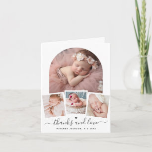 Elegant modern baby shower-fotografi tack kort
