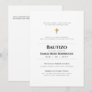 Elegant Modern BAUTIZO Bautismo Baptism - ADD VERS Inbjudningar