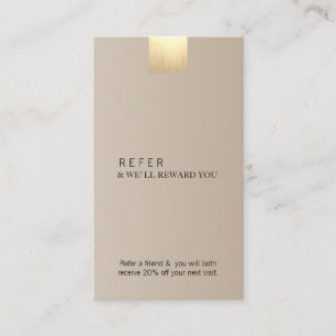 Elegant Modern Beige-Lodrät för övertoning av G Visitkort