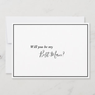 Elegant Modern Best Man Frieri kort