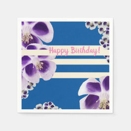 Elegant Modern Birthday Papper Napkins Pappersservett