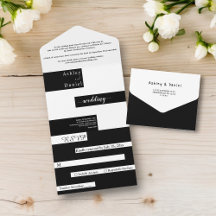 Elegant Modern Black and White Chic Bröllop