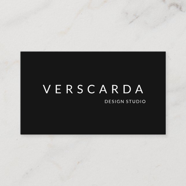 Elegant Modern Black Bold Professionell Corporate Visitkort (Framsida)