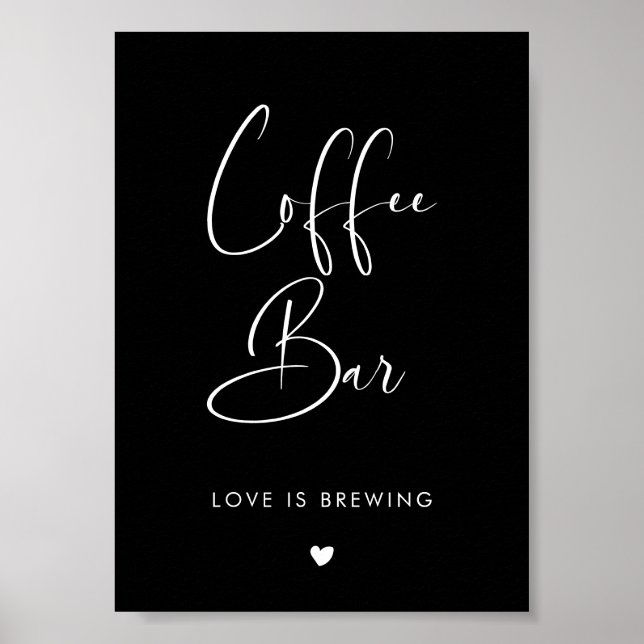 Elegant & Modern Black Coffee Pub-symbol Poster (Framsidan)