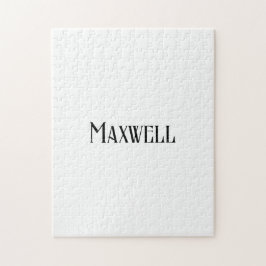 Elegant Modern Black Family Namn Pussel