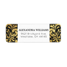 Elegant Modern Black & Guld Adress