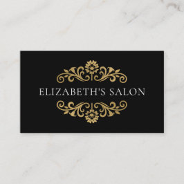 Elegant Modern Black Guld Visitkort