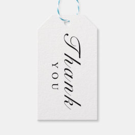 Elegant Modern Black Guld White Rand Bröllop Märkr Presentetikett