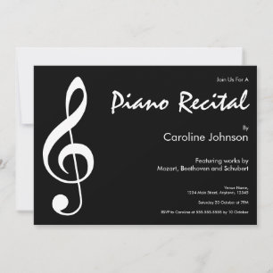 Elegant Modern Black Music Piano Consert Skäl Meddelande