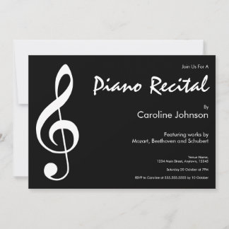 Elegant Modern Black Music Piano Consert Skäl Meddelande