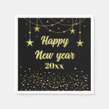 Elegant Modern Black och guld Gott nytt år