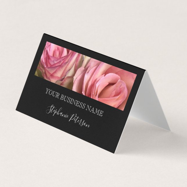 Elegant Modern Black Photo Template Professional  Visitkort (Framsida)