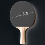 Elegant Modern Black Script Namn Personlig Pingisracket<br><div class="desc">Elegant Svart och vitt skript Namn Personlig Ping Pong Paddle</div>