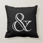 Elegant Modern Black White Ampersand Symbol Kudde<br><div class="desc">Den här eleganten och det moderna dekorativ kudde har en vit symbol (&) på svart bakgrund.</div>