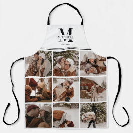 Elegant Modern Black White Family Photo Collage