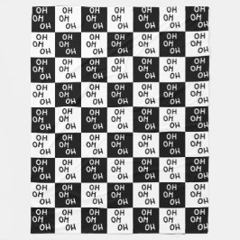 Elegant Modern Black White Typography Christmas Fleecefilt