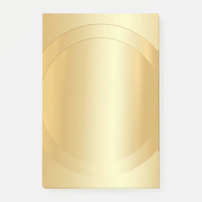 Elegant Modern Blank Mall Template Trendig Guld Lo Post-it Block (Framsida)