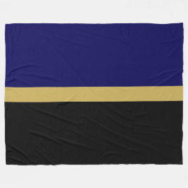 Elegant Modern Blått Färg-block i Svarta marinbloc Fleecefilt