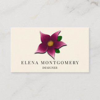 Elegant Modern Blomma Visitkort