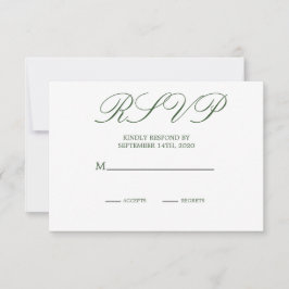 Elegant Modern Blommig Chic Bröllop RSVP OSA Kort