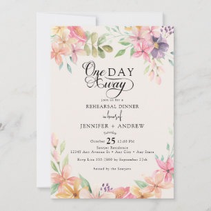 Elegant Modern Blommig Klassiker   Övningsmiddag Inbjudningar
