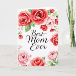 Elegant Modern Blommig Morsdagskort Kort