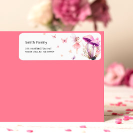 Elegant Modern Blommigt Fairy Garden Returadress Etikett