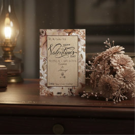 Elegant Modern Blommigt Glad Alla hjärtans dag Julkort