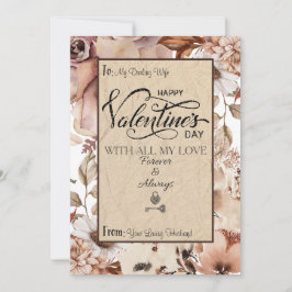 Elegant Modern Blommigt Glad Alla hjärtans dag Julkort