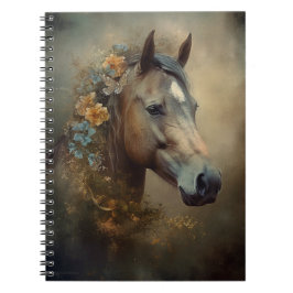 Elegant Modern Blommigt Horse Personlig Gift Anteckningsbok