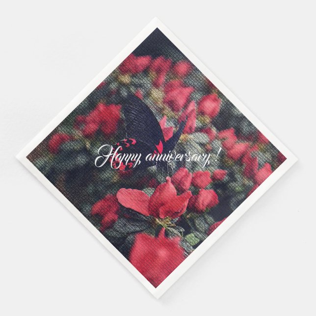 Elegant Modern Blommigt Pappersservett (Hörn)