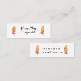 Elegant Modern Blommigt Photo Mini Affärskort Visitkort